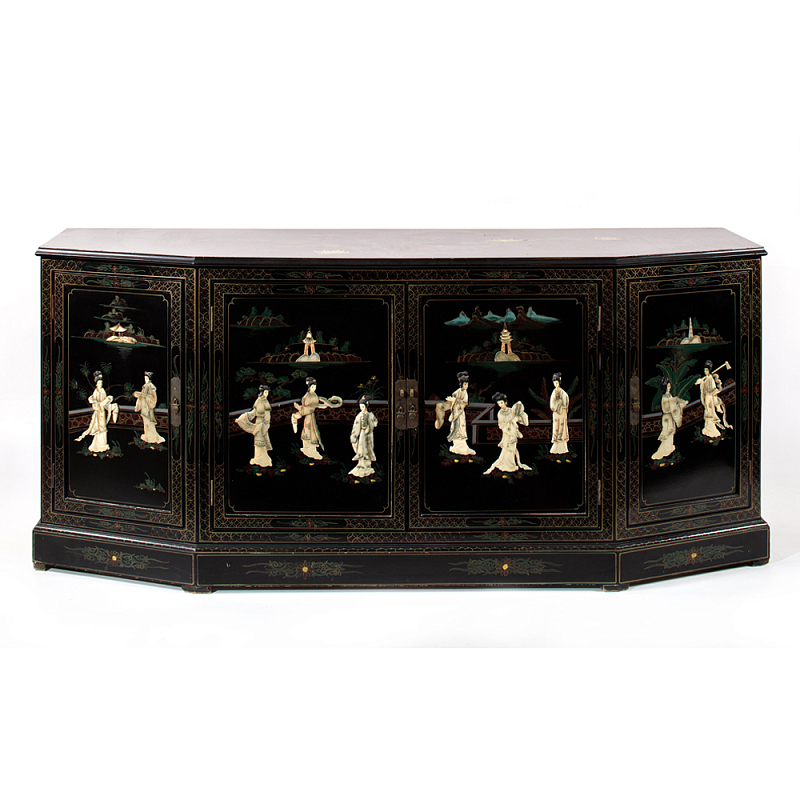 Комод в китайском стиле Chinese Black Chest of Drawers Мульти Черный Комод в китайском стиле Chinese Black Chest of Drawers Мульти Черный в Рязани | Loft Concept