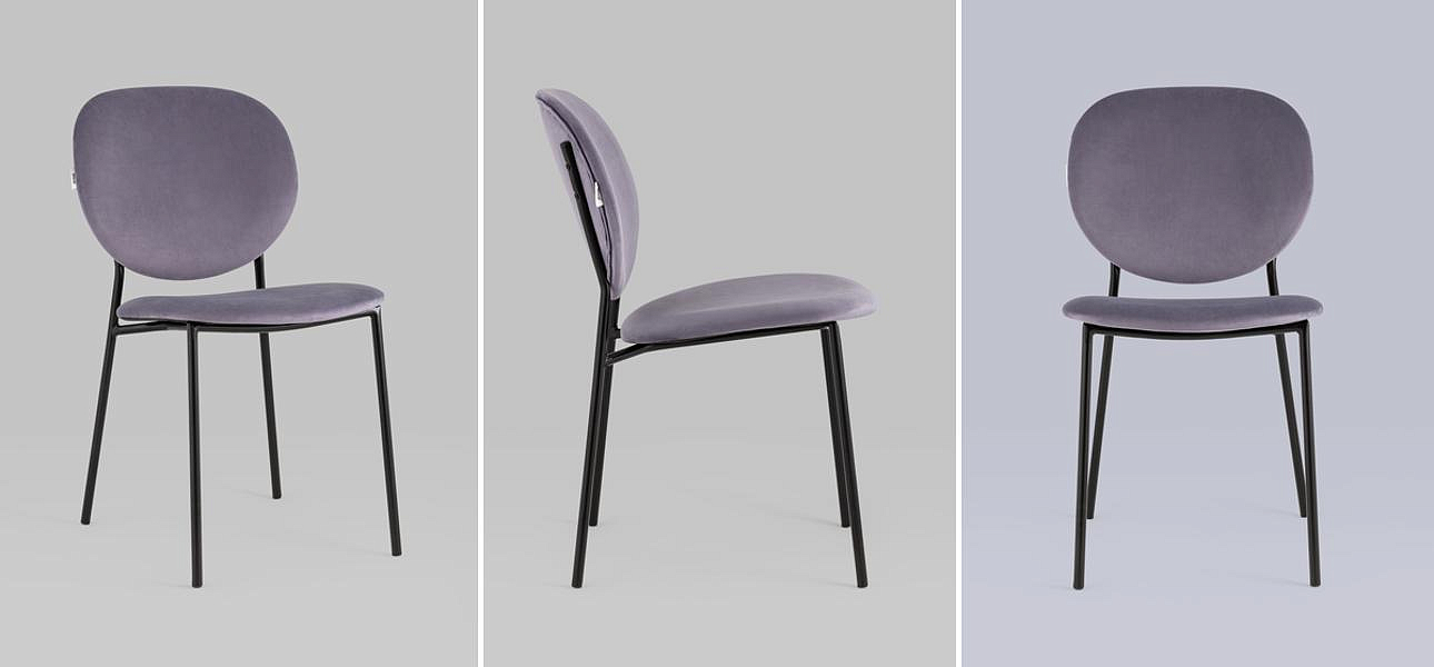 Стул Stanley Chair Пыльно-Сиреневый Велюр Стул Stanley Chair Пыльно-Сиреневый Велюр - Loft-Concept в Рязани