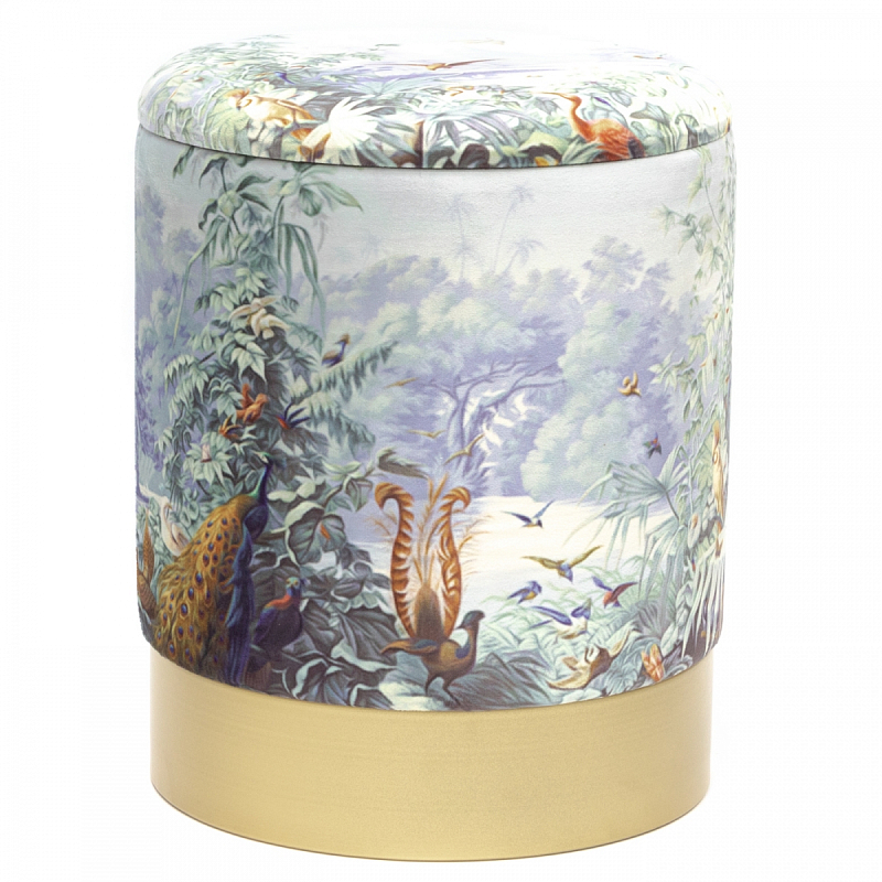 Пуф PUF Jungle Print с крышкой Adrian Мульти Пуф PUF Jungle Print с крышкой Adrian Мульти в Рязани | Loft Concept