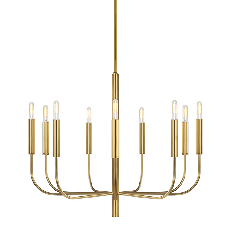 Люстра подвесная с 9-ю лампами Feiss Никель Латунь в Рязани | Loft Concept 