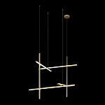 Люстра с 6-ю  пересекающимися цилиндрическими плафонами на тонких тросах Trumpet tube варинант исполнения - 7 | Loft Concept в Рязани