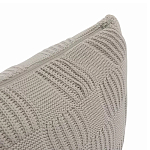 Подушка из хлопка рельефной вязки серого цвета Eden Line варинант исполнения - 2 | Loft Concept в Рязани