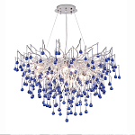 Люстра с синими стеклянными подвесками в форме капель FAIRYTREE Light варинант исполнения - 5 | Loft Concept в Рязани