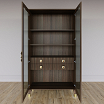 Дизайнерский шкаф витрина Elsa Dreams Walnut с 4-мя ящиками варинант исполнения - 6 | Loft Concept в Рязани