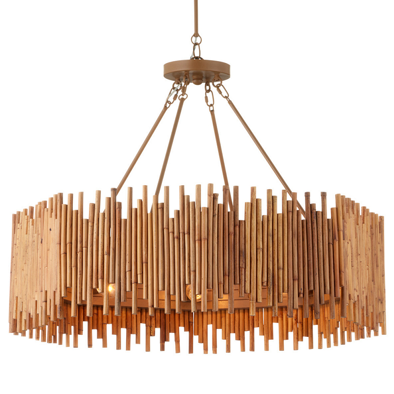 Люстра с абажуром из ротанга Wicker Furniture Бежевый в Рязани | Loft Concept 