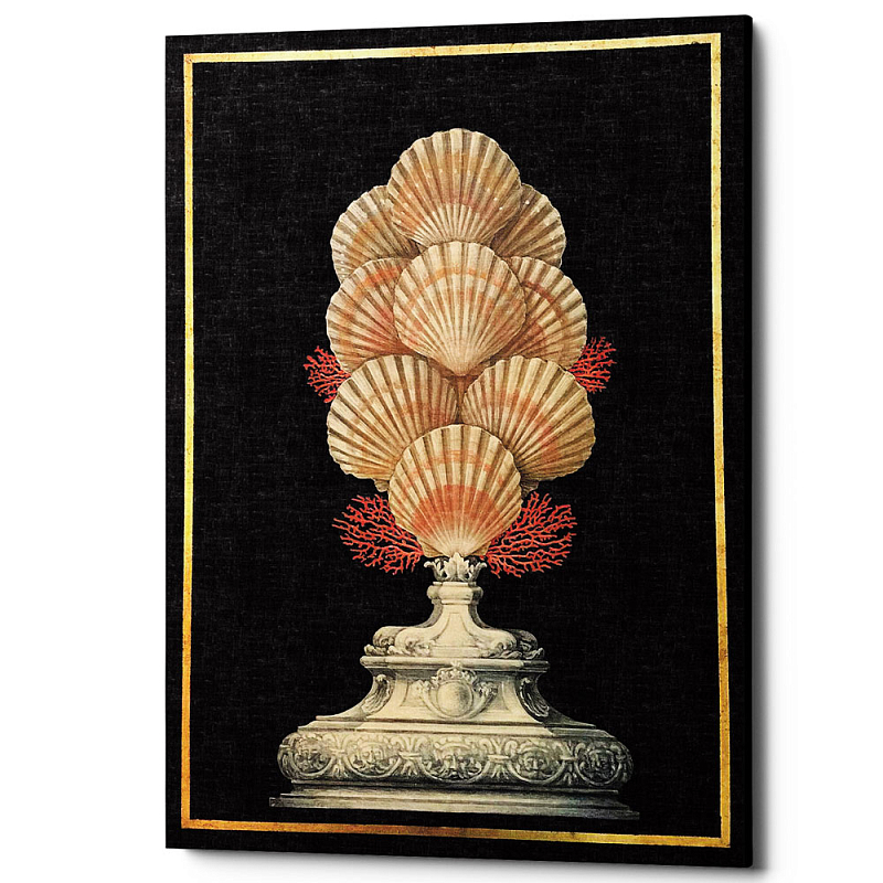 Постер Sea Vase Poster 4 Черный Бежевый Постер Sea Vase Poster 4 Черный Бежевый в Рязани | Loft Concept
