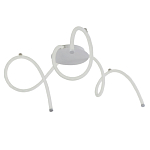 Люстра белого цвета с тремя изогнутыми светодиоидными плафонами Luke Lampco Tracer Lamp варинант исполнения - 1 | Loft Concept в Рязани