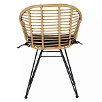 Стул с ротанговым плетением Wicker Half Chair с подлокотниками варинант исполнения - 2 | Loft Concept в Рязани