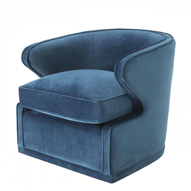 Кресло Eichholtz Chair Dorset Blue Синий Кресло Eichholtz Chair Dorset Blue Синий в Рязани | Loft Concept