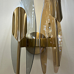 Бра с двумя плафонами дымчатого и янтарного цвета Vertical Glass варинант исполнения - 3 | Loft Concept в Рязани