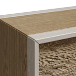 ТВ тумба 2 двери и 2 ящика с подсветкой на рельефном фасаде Warm Industrial варинант исполнения - 7 | Loft Concept в Рязани