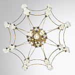 Люстра подвесная из металла с хрустальными подвесками прозрачного цвета Quasar 41 варинант исполнения - 4 | Loft Concept в Рязани