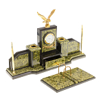 Настольный письменный набор из змеевика  и бронзы с декором в виде орла в подарочной упаковке Successful Leader варинант исполнения - 2 | Loft Concept в Рязани