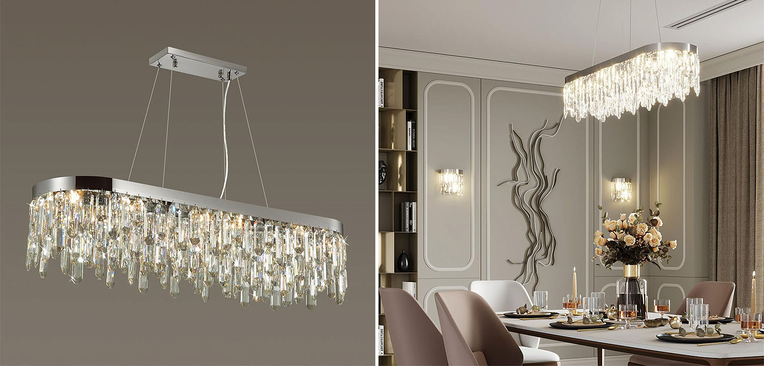 Люстра Crystal Polyhedrons Linear Chrome Люстра Crystal Polyhedrons Linear Chrome - Loft-Concept в Рязани