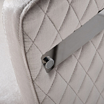 Стул серый велюровый со стеганной спинкой Focus on Convenience варинант исполнения - 2 | Loft Concept в Рязани