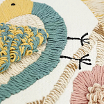 Чехол на подушку с кисточками и вышивкой птиц Ethnic mix Birds Rect варинант исполнения - 3 | Loft Concept в Рязани