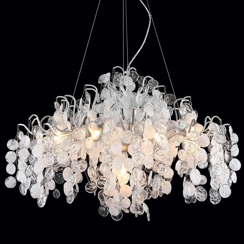 Люстра FAIRYTREE Chandelier 9 Белый Серебряный Прозрачное Стекло Люстра FAIRYTREE Chandelier 9 Белый Серебряный Прозрачное Стекло в Рязани | Loft Concept