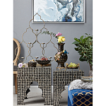 Блюдо черного цвета из фрафора на бронзовых ножках Eden Garden porcelain and bronze варинант исполнения - 6 | Loft Concept в Рязани