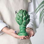 Статуэтка в виде артишока из зелёной керамики с глянцевыми лепестками Artichoke Decor  варинант исполнения - 4 | Loft Concept в Рязани