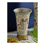 Ваза из фарфора на бронзовом основании Turquoise Blooming Garden варинант исполнения - 5 | Loft Concept в Рязани