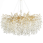 Люстра с хрустальными подвесками на металлических ветках Fairytree Light Gold Chandelier 18 варинант исполнения - 1 | Loft Concept в Рязани