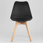 Стул с основой из пластика и мягким сиденьем Arvika Black варинант исполнения - 2 | Loft Concept в Рязани