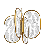 Люстра с гравировкой на акриловых плафонах Gravyura Bronze D 50 см варинант исполнения - 1 | Loft Concept в Рязани