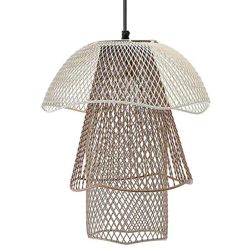 Подвесной светильник Beige Gold Mesh Tube Lampshade Hanging Lamp Бежевый Медь Подвесной светильник Beige Gold Mesh Tube Lampshade Hanging Lamp Бежевый Медь в Рязани | Loft Concept