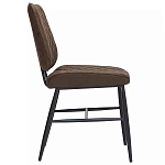 Стул с темно-коричневой обивкой из экокожи Benderson варинант исполнения - 2 | Loft Concept в Рязани