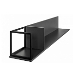 Полка навесная открытая цвета графит Strict Lines  варинант исполнения - 5 | Loft Concept в Рязани