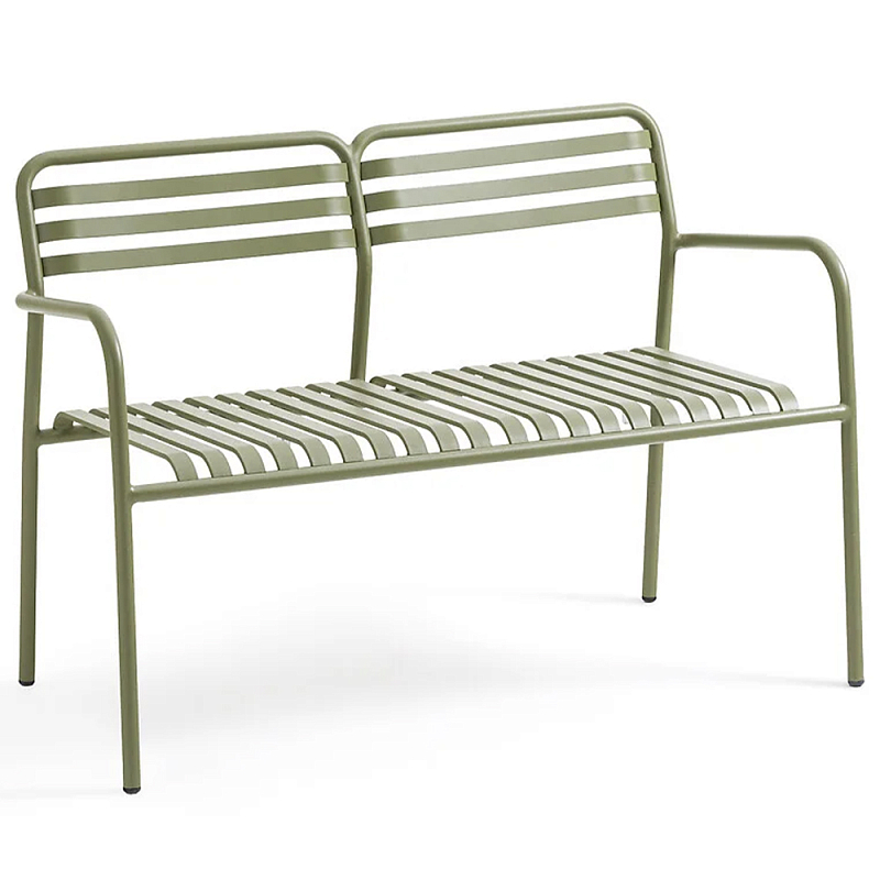 Скамья из алюминия Mack Metal Bench Green Зеленый шалфей в Рязани | Loft Concept 