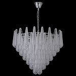 Люстра с подвесками из рифленного стекла в форме капель Textured Glass Chandelier варинант исполнения - 6 | Loft Concept в Рязани