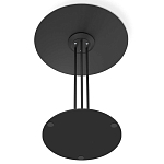 Стол журнальный круглый с бежевой столешницей из стекла Beige Marble варинант исполнения - 5 | Loft Concept в Рязани