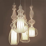 Подвесной светильник Wire Dream Pendant 3 Белый варинант исполнения - 2 | Loft Concept в Рязани