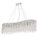 Люстра подвесная вытянутой формы с хрустальными подвесками Ludivine Lighting варинант исполнения - 1 | Loft Concept в Рязани