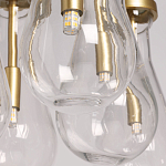 Люстра с 7-ю прозрачными плафонами из стекла в форме капли Lucid Rain  варинант исполнения - 10 | Loft Concept в Рязани