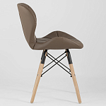 Стул с коричневым сиденьем из экокожи JEROEN варинант исполнения - 2 | Loft Concept в Рязани