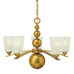 Люстра с матовыми конусными плафонами и декоративными элементами в форме шаров Hinkley варинант исполнения - 1 | Loft Concept в Рязани