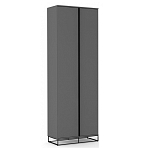 Двухдверный шкаф цвета графит Strict Lines варинант исполнения - 1 | Loft Concept в Рязани