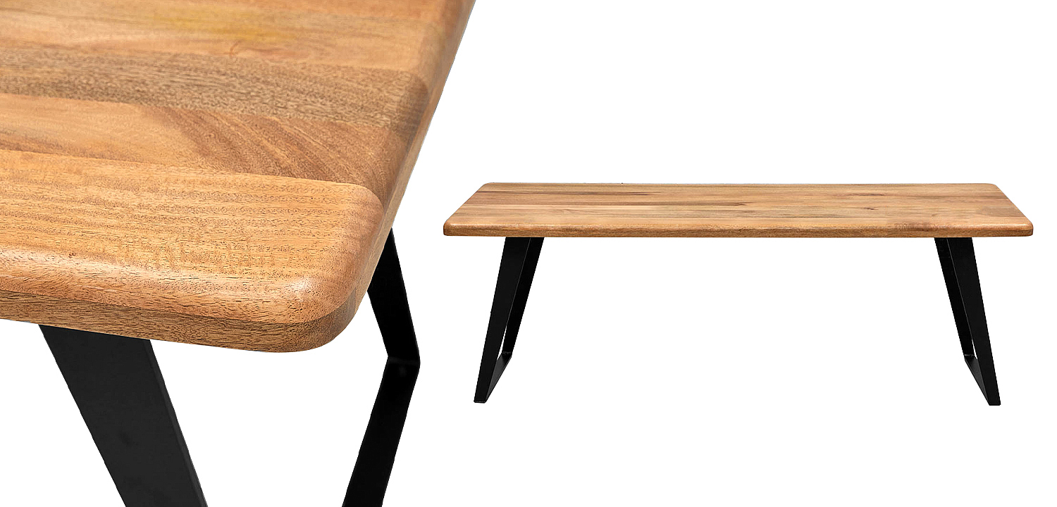 Обеденный стол с деревянной столешницей Ramu Wood Dinner Table Обеденный стол с деревянной столешницей Ramu Wood Dinner Table - Loft-Concept в Рязани