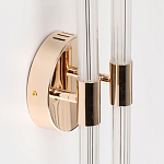 Бра с круглым основанием золотого цвета и двумя вертикальными плафонами Hex Scaffold варинант исполнения - 4 | Loft Concept в Рязани