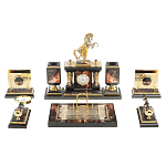 Настольный письменный набор из яшмы и долерита с декором в виде коня Manager Organizer варинант исполнения - 1 | Loft Concept в Рязани