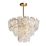 Люстра многоярусная с объемными прозрачными цветами Hanging Flowers варинант исполнения - 2 | Loft Concept в Рязани