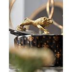 Шкатулка черного цвета с крышкой с фигуркой льва Eden Garden варинант исполнения - 7 | Loft Concept в Рязани