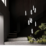 Подвесной светильник белого цвета с изогнутым плафоном Flow Loop варинант исполнения - 7 | Loft Concept в Рязани