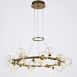 Дизайнерская кольцевая люстра с гирляндой внутри стеклянных сферических плафонов Iona Garland Chandelier 25 варинант исполнения - 2 | Loft Concept в Рязани