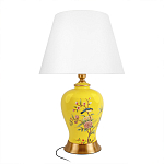 Настольная лампа желтая с изображением птиц Slip Away варинант исполнения - 1 | Loft Concept в Рязани