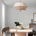 Люстра из дуба с веревчатым абажуром Rope Oak Chandelier варинант исполнения - 4 | Loft Concept в Рязани