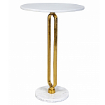 Кофейный столик с белой мраморной столешницей Clipper варинант исполнения - 1 | Loft Concept в Рязани