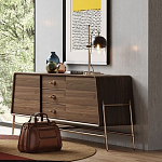 Дизайнерский комод трапециевидной формы с ручками и основанием золотого цвета Armaria варинант исполнения - 1 | Loft Concept в Рязани